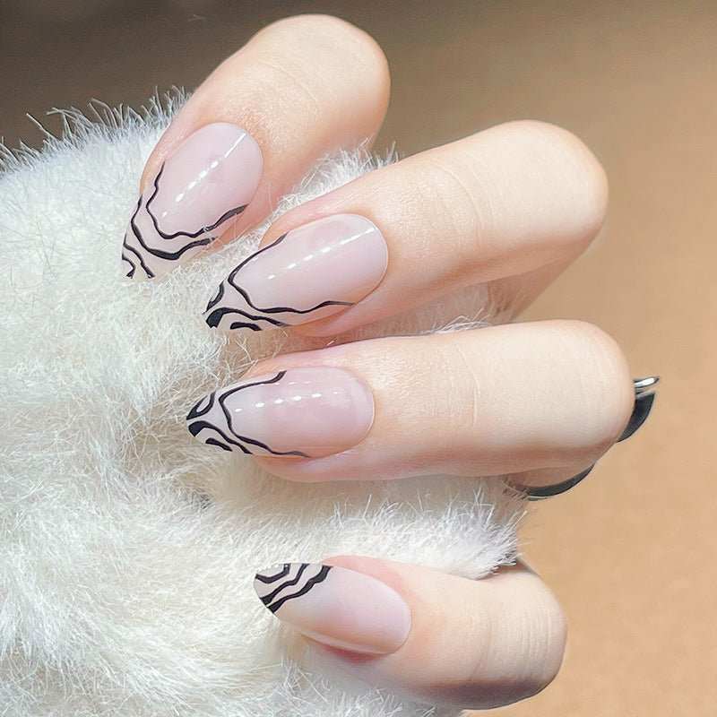 French Water Drop Manicure Rhinestones Wear Nails - AMIR BAGS INDIA PRIVATE LIMITED