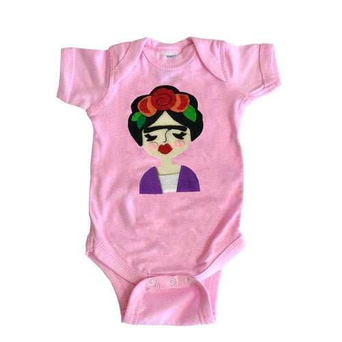 Frida Infant Bodysuit - Gray and Pink - AMIR BAGS INDIA PRIVATE LIMITED