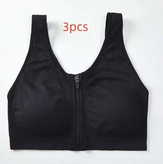 Front Zipper Sports Bra Shockproof High Strength Beauty Back - AMIR BAGS INDIA PRIVATE LIMITED