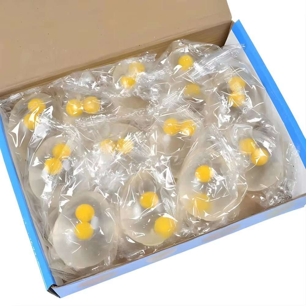 Funky Egg Splat Ball Squishy Toys Stress Relief Eggs Yolk Balls Squishies Fun Toy for Children Anxiety Reducer Relief for Adults - AMIR BAGS INDIA PRIVATE LIMITED