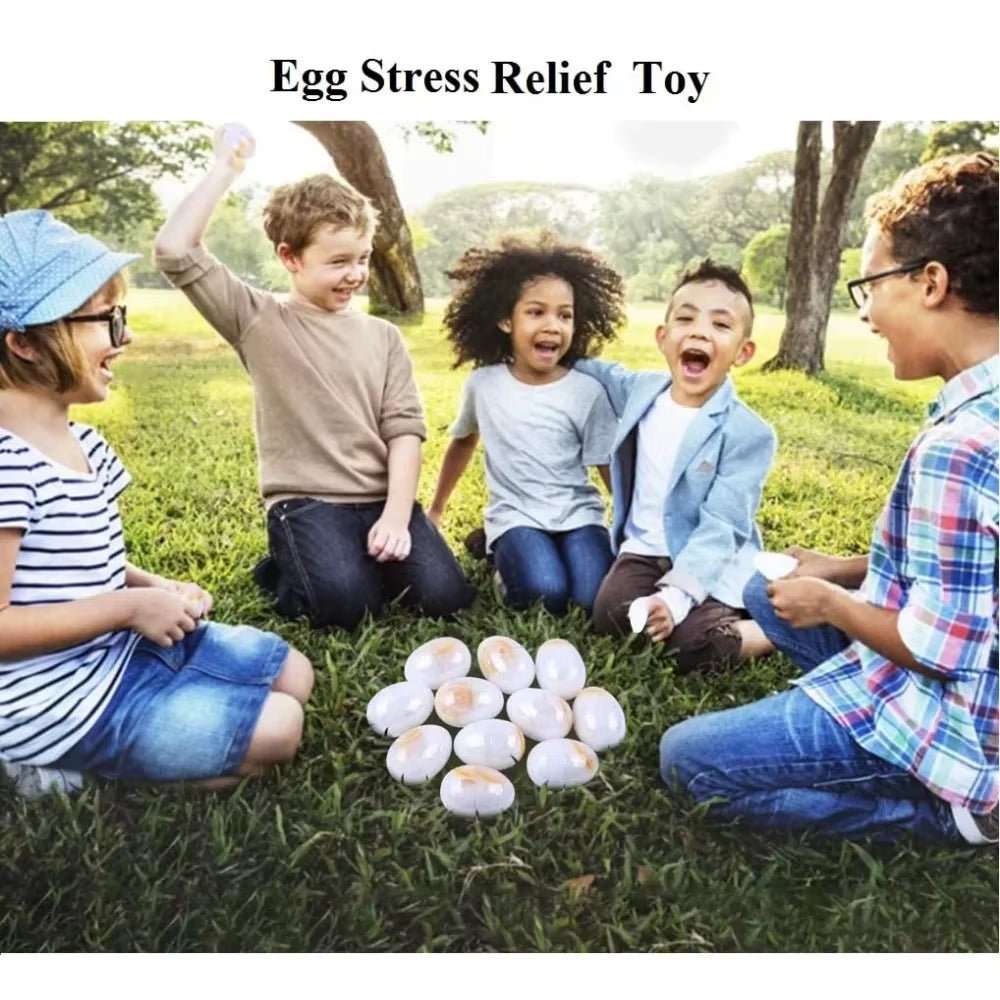 Funky Egg Splat Ball Squishy Toys Stress Relief Eggs Yolk Balls Squishies Fun Toy for Children Anxiety Reducer Relief for Adults - AMIR BAGS INDIA PRIVATE LIMITED