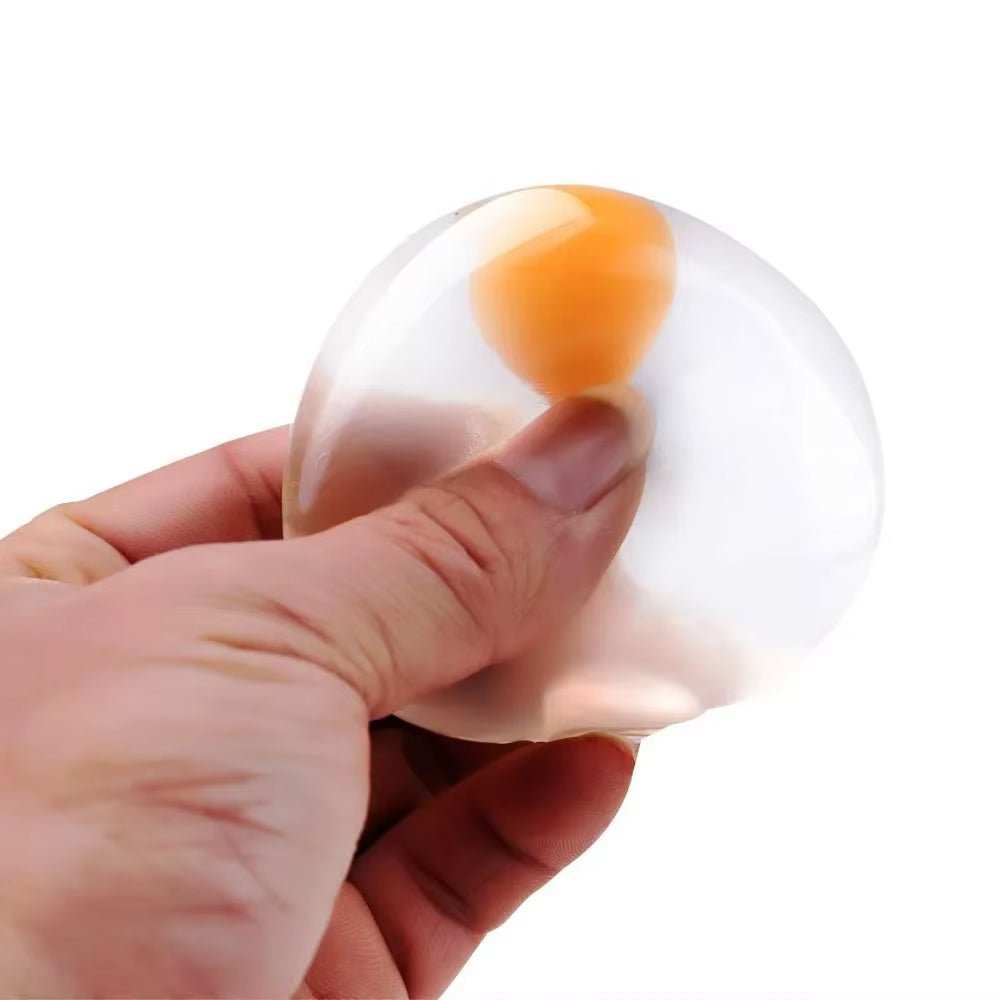 Funky Egg Splat Ball Squishy Toys Stress Relief Eggs Yolk Balls Squishies Fun Toy for Children Anxiety Reducer Relief for Adults - AMIR BAGS INDIA PRIVATE LIMITED
