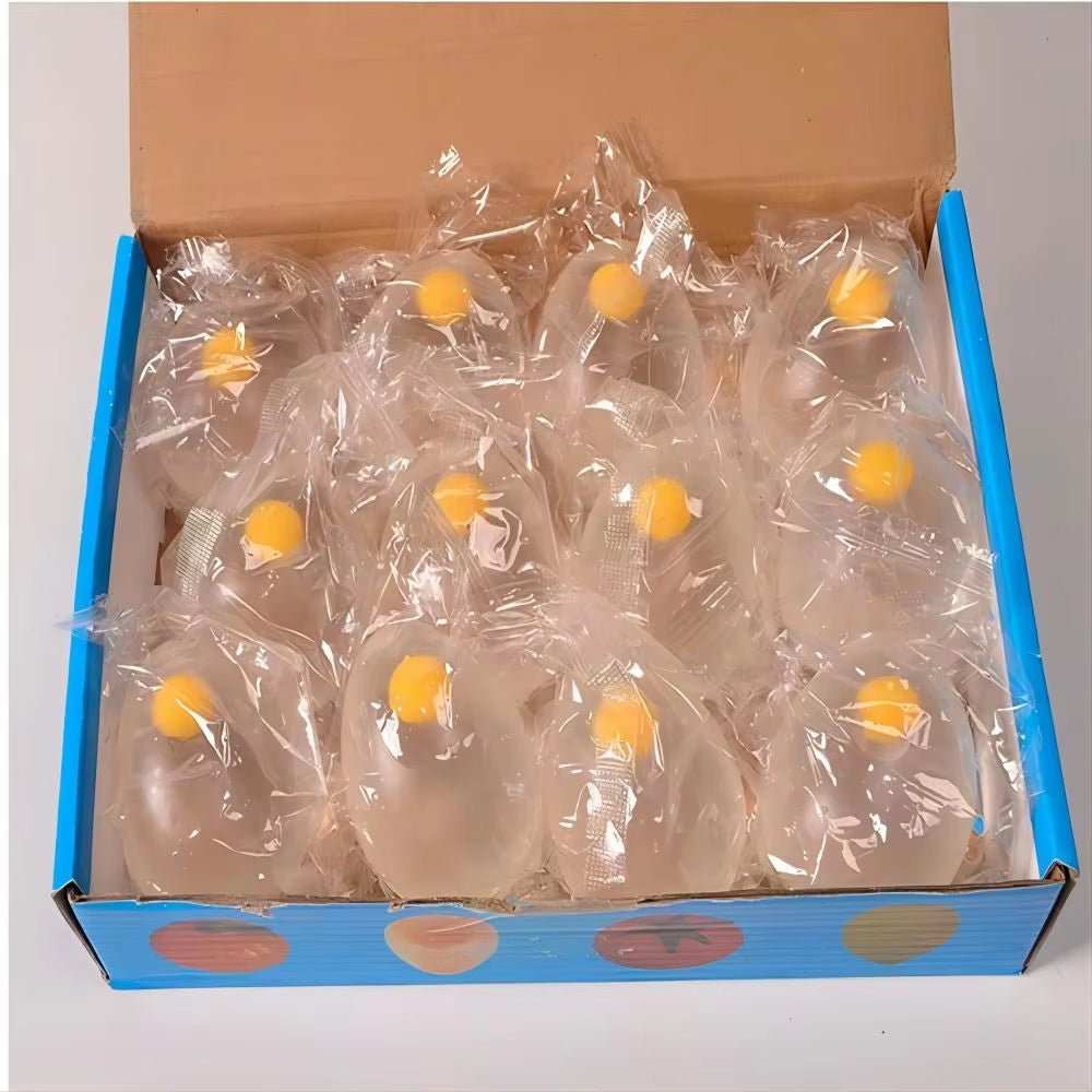 Funky Egg Splat Ball Squishy Toys Stress Relief Eggs Yolk Balls Squishies Fun Toy for Children Anxiety Reducer Relief for Adults - AMIR BAGS INDIA PRIVATE LIMITED