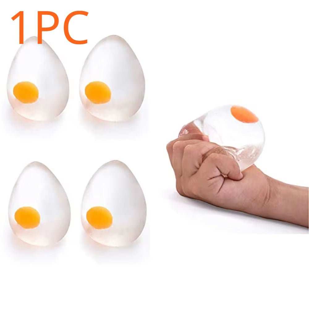 Funky Egg Splat Ball Squishy Toys Stress Relief Eggs Yolk Balls Squishies Fun Toy for Children Anxiety Reducer Relief for Adults - AMIR BAGS INDIA PRIVATE LIMITED