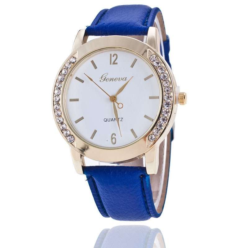 Geneva Diamond Quartz Watch Women - AMIR BAGS INDIA PRIVATE LIMITED