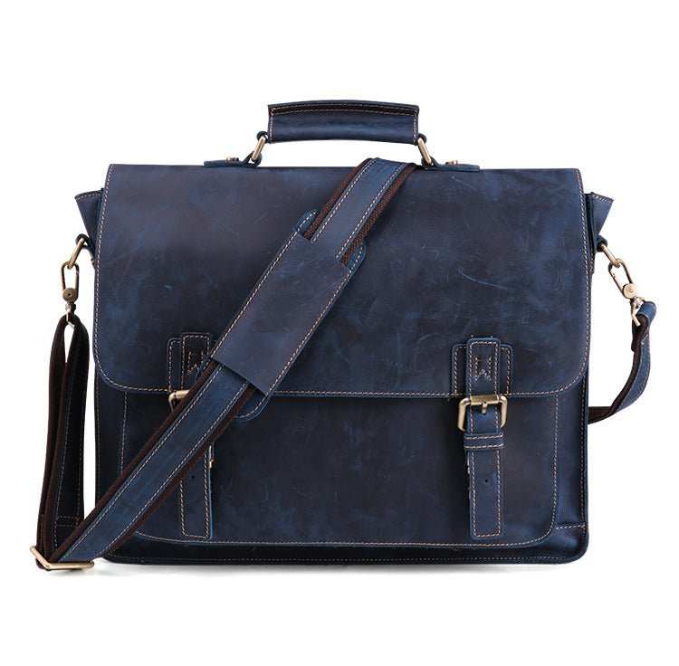 Genuine Leather Men's Business Briefcase - AMIR BAGS INDIA PRIVATE LIMITED