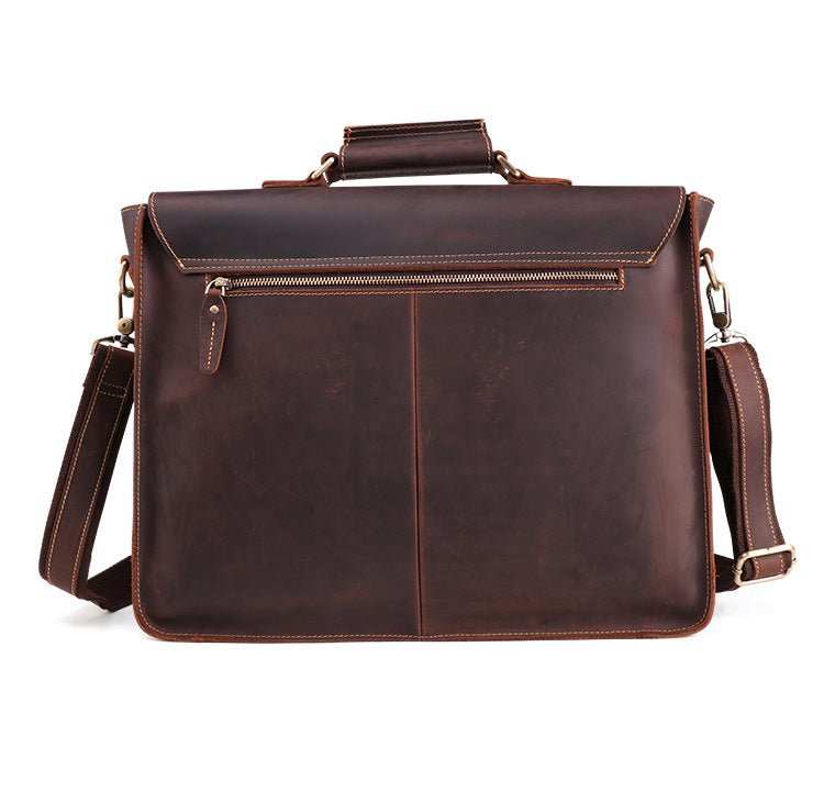 Genuine Leather Men's Business Briefcase - AMIR BAGS INDIA PRIVATE LIMITED