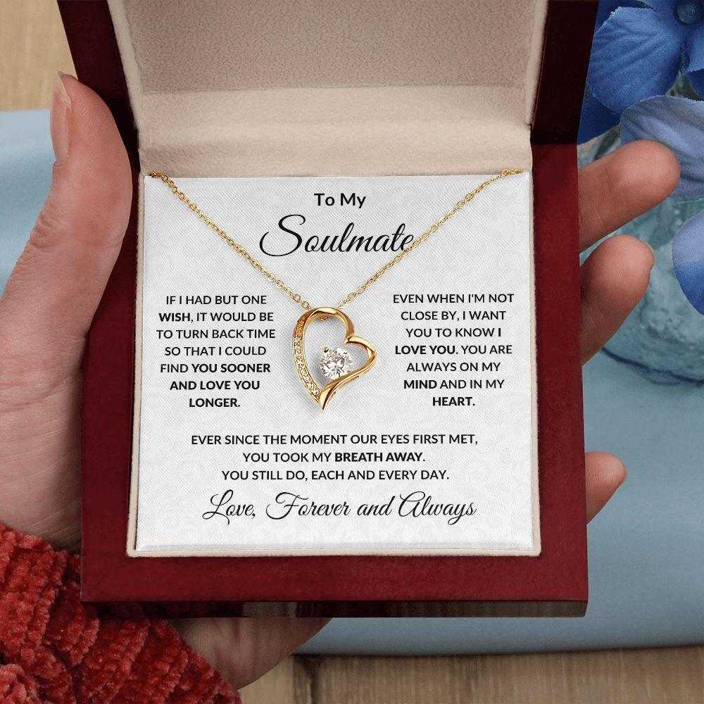 Gift For Women Wife Her Girlfriend Necklace Stainless Steel To My Soulmate The Day I Met You Forever Love Necklace - AMIR BAGS INDIA PRIVATE LIMITED
