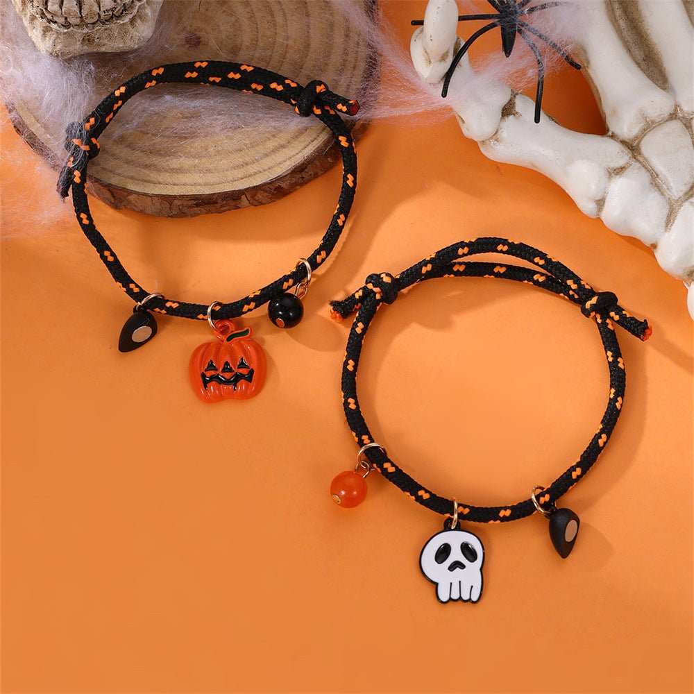Halloween Bracelet Halloween Pumpkin Ghost Love Magnetic Couple Rope Bracelet - AMIR BAGS INDIA PRIVATE LIMITED