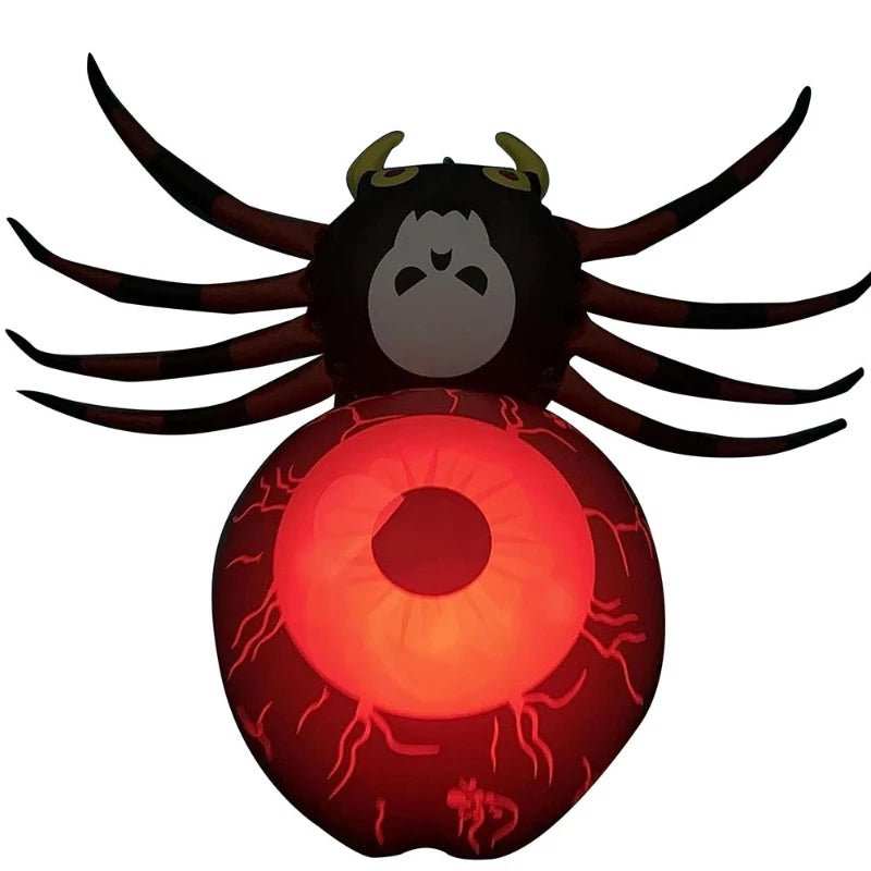 Halloween Decorations PVC Inflatable Spider LED Glow in the Dark Spider Balloon Halloween Party Supplies Yard Scary Ornaments - AMIR BAGS INDIA PRIVATE LIMITED