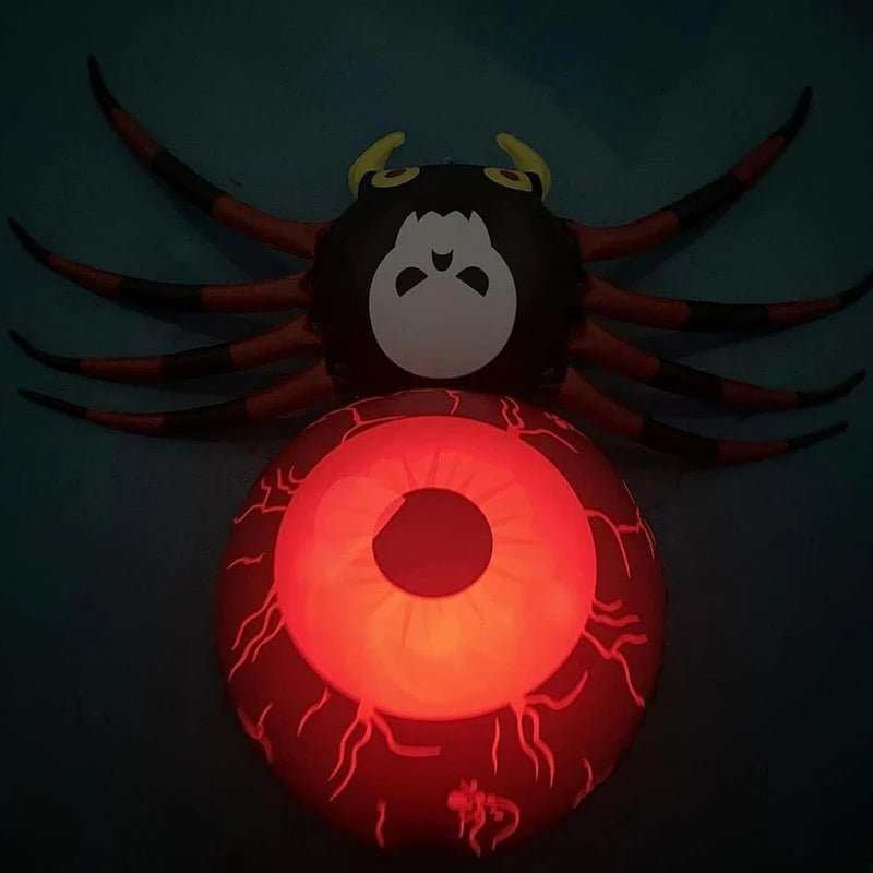 Halloween Decorations PVC Inflatable Spider LED Glow in the Dark Spider Balloon Halloween Party Supplies Yard Scary Ornaments - AMIR BAGS INDIA PRIVATE LIMITED