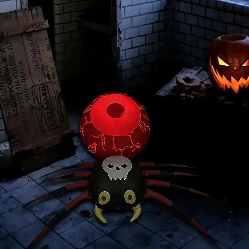 Halloween Decorations PVC Inflatable Spider LED Glow in the Dark Spider Balloon Halloween Party Supplies Yard Scary Ornaments - AMIR BAGS INDIA PRIVATE LIMITED