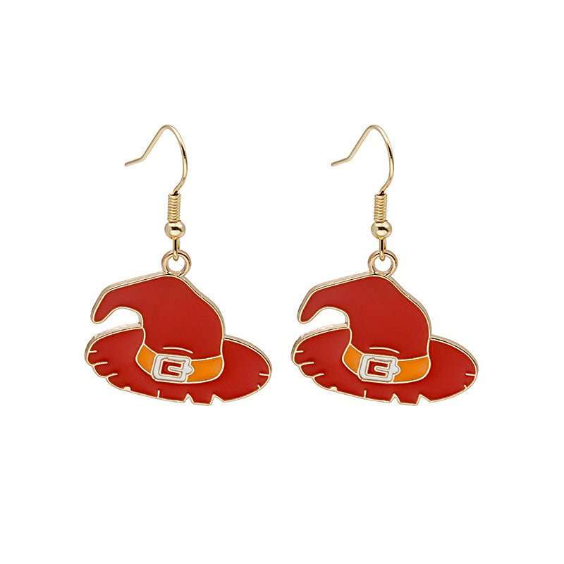 Halloween Earrings Cute Pumpkin Spooky Oil Drip Alloy Earrings Jewelry - AMIR BAGS INDIA PRIVATE LIMITED