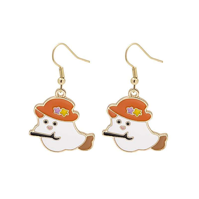 Halloween Earrings Cute Pumpkin Spooky Oil Drip Alloy Earrings Jewelry - AMIR BAGS INDIA PRIVATE LIMITED