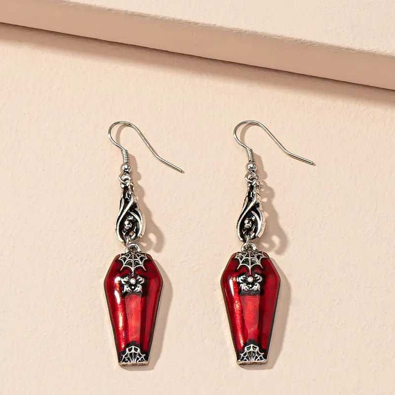 Halloween Earrings Ins Style Red Bat Spider Retro Earrings Jewelry - AMIR BAGS INDIA PRIVATE LIMITED
