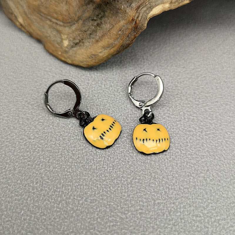 Halloween Funny Earrings Female Personality Ghost Pumpkin Bat Cartoon Jewelry - AMIR BAGS INDIA PRIVATE LIMITED
