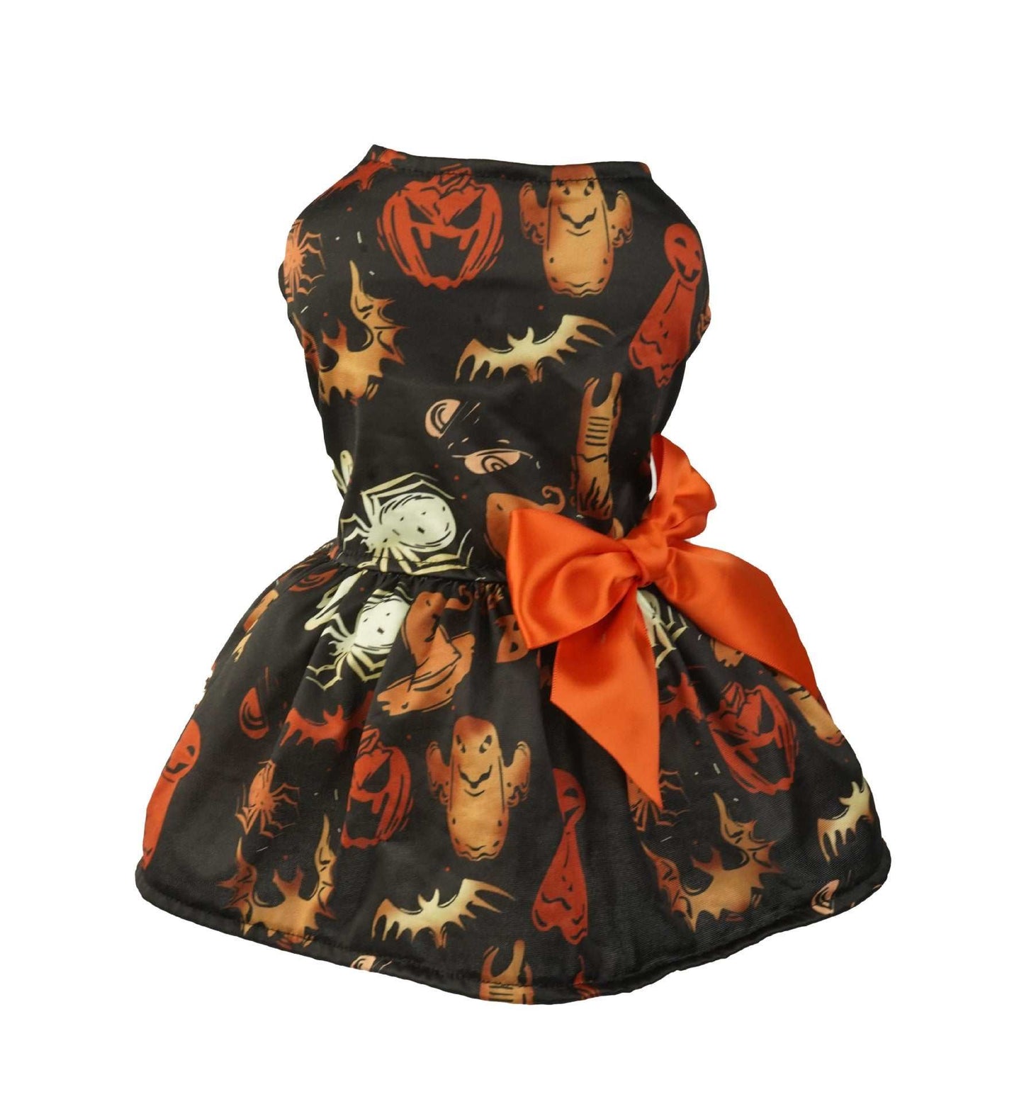 Halloween Small Dog Clothes Pet Dress Pumpkin Print Dress Chihuahua Yorkie Mesh Dress Pet Party Clothing Cat Dog Costume - AMIR BAGS INDIA PRIVATE LIMITED