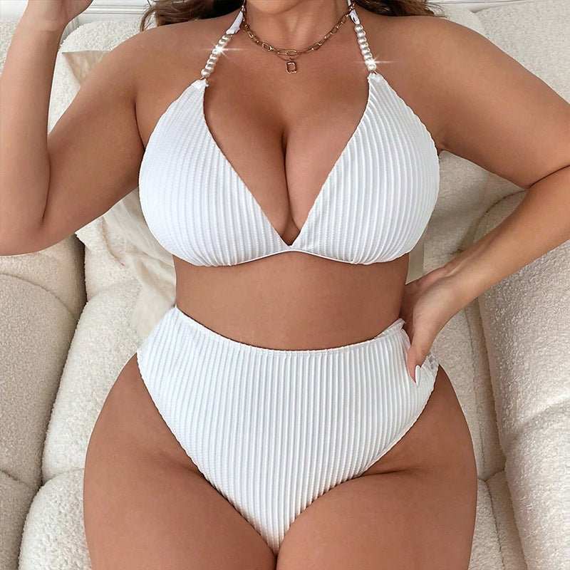 Halterneck With Suspenders Plus Size Swimming Beachwear Women's - AMIR BAGS INDIA PRIVATE LIMITED
