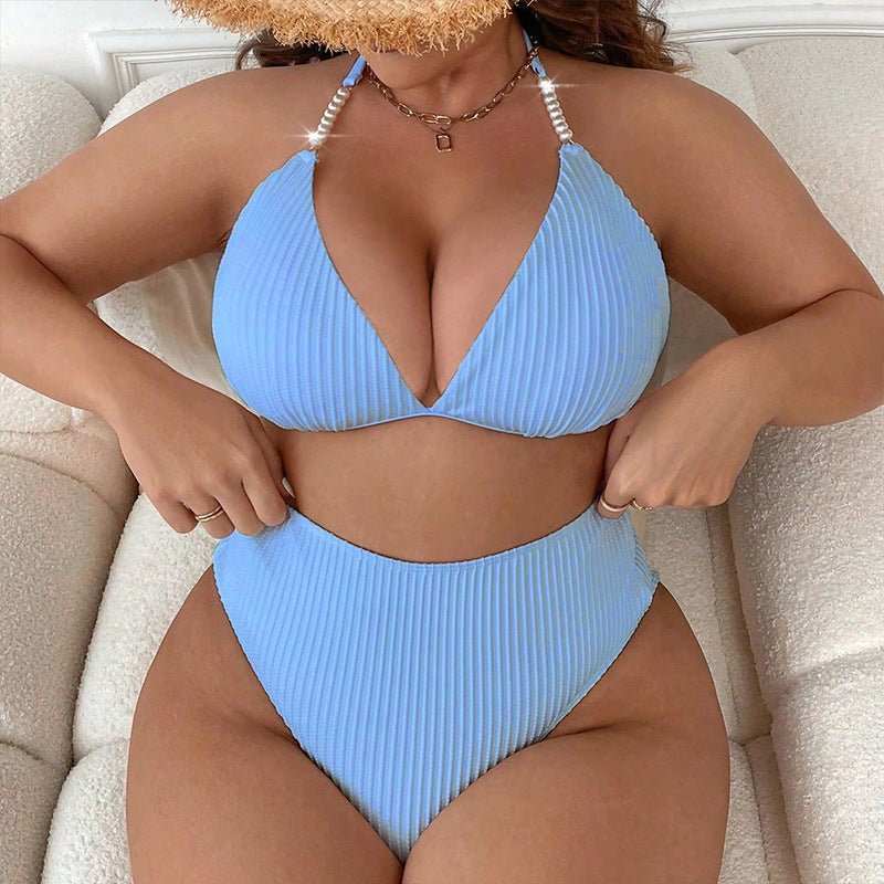 Halterneck With Suspenders Plus Size Swimming Beachwear Women's - AMIR BAGS INDIA PRIVATE LIMITED