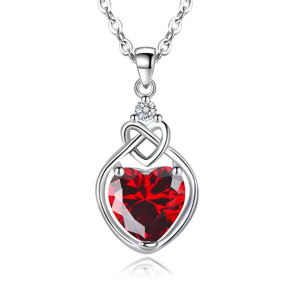 Heart - shaped Ruby Jewelry Suit - AMIR BAGS INDIA PRIVATE LIMITED