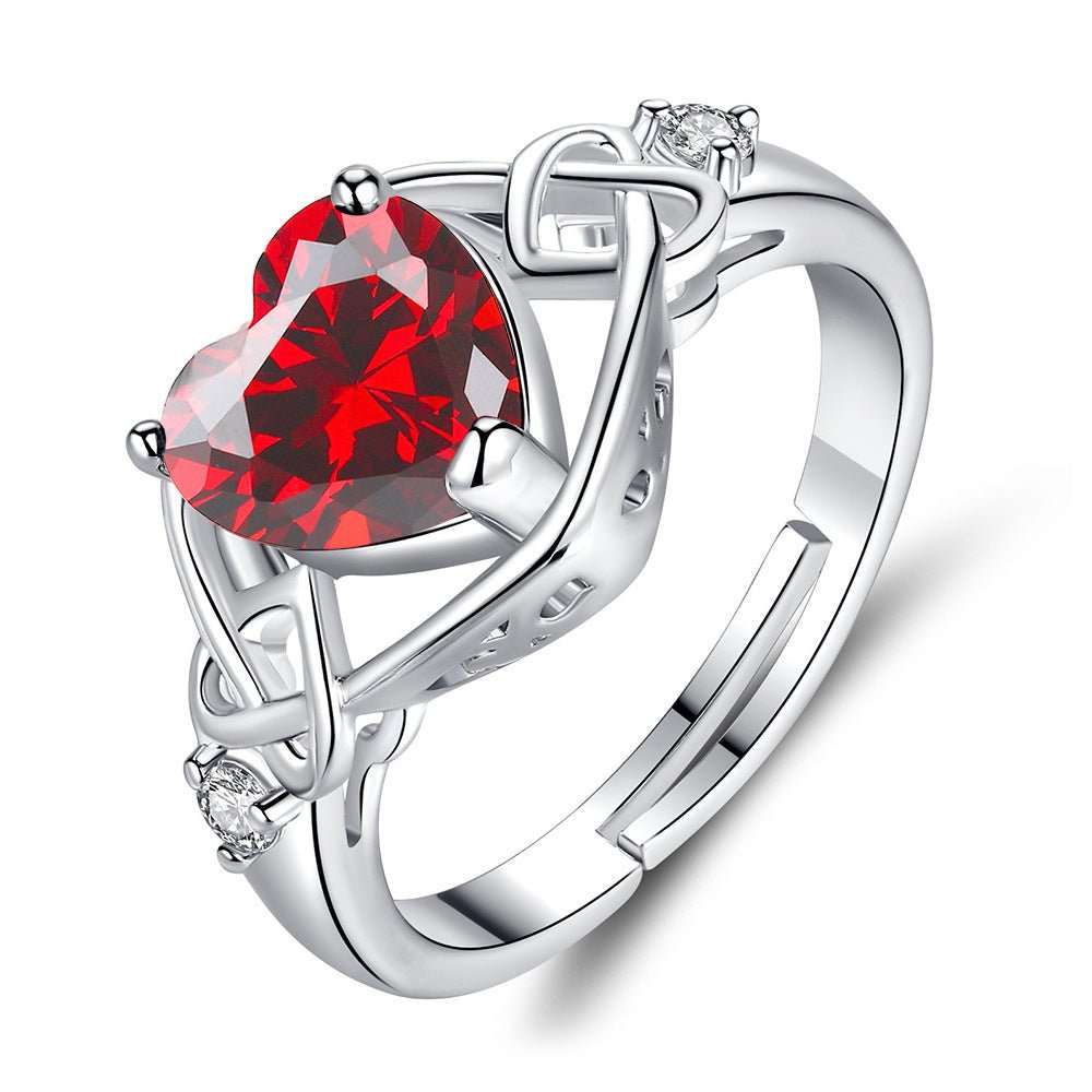 Heart - shaped Ruby Jewelry Suit - AMIR BAGS INDIA PRIVATE LIMITED
