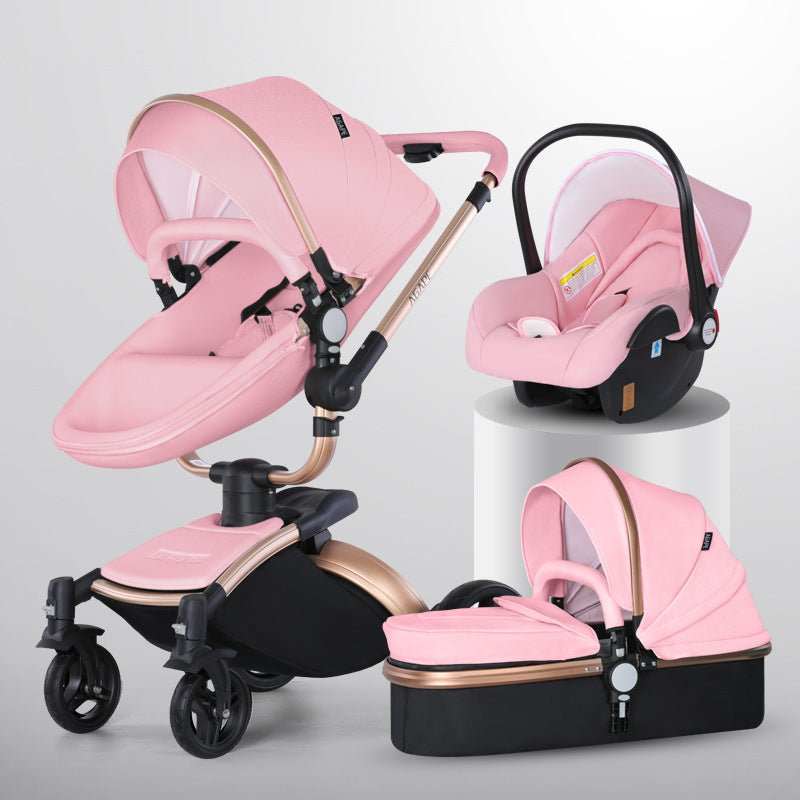 High Landscape Baby Stroller 360 - degree Rotation 3 - in - 1 Basket Foldable - AMIR BAGS INDIA PRIVATE LIMITED