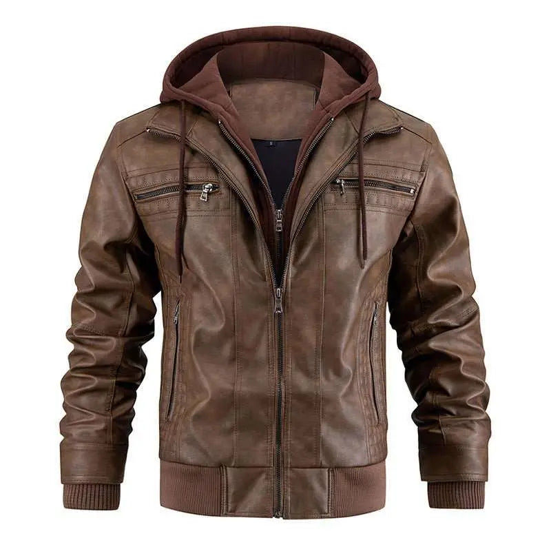 Hooded Jacket With Zipper Pockets Fashion Warm Pu Leather Coat Mens ClOverview:Unique design, stylish and beautiful.Good material, comfortable wear.A variety of colors, any choice.Product information:Pocket Style: zipper and pocketColoDropshipmanAMIR BAGS INDIA PRIVATE LIMITEDnull
