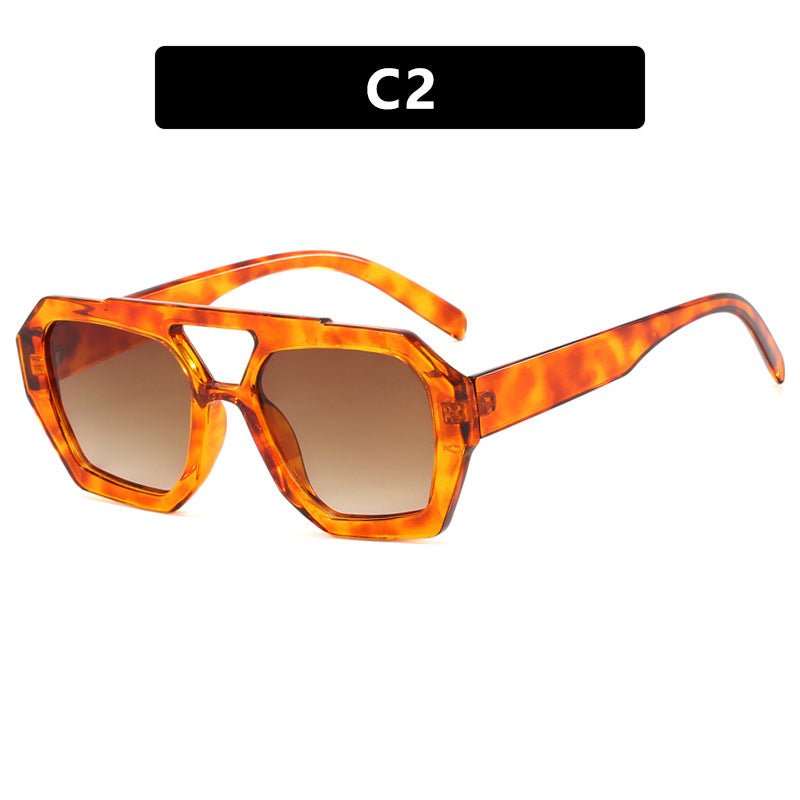 Ins Big Frame Leopard Sunglasses Summer Sunshade Beach Vacation Glasses - AMIR BAGS INDIA PRIVATE LIMITED