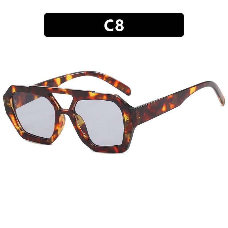 Ins Big Frame Leopard Sunglasses Summer Sunshade Beach Vacation Glasses - AMIR BAGS INDIA PRIVATE LIMITED