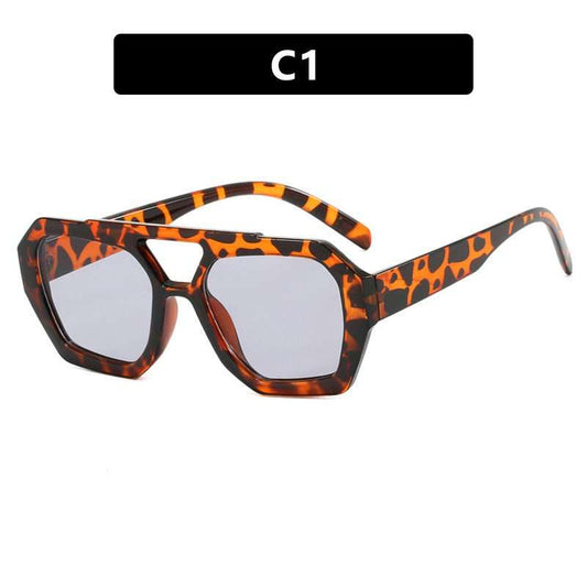 Ins Big Frame Leopard Sunglasses Summer Sunshade Beach Vacation Glasses - AMIR BAGS INDIA PRIVATE LIMITED
