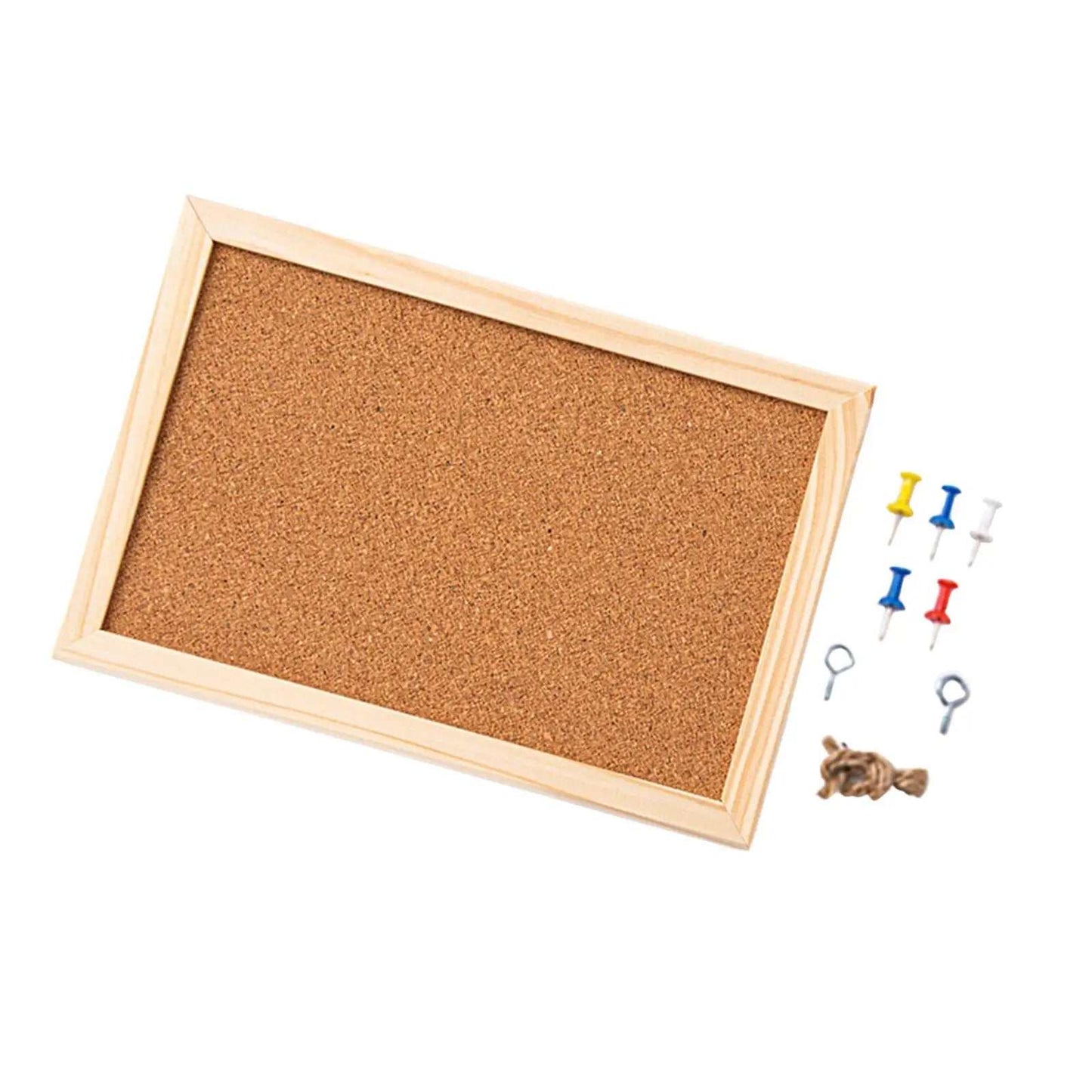 INS Cork Bulletin Board Message Board Decorative Display Board Decoration with Push Pins Photo Display Board Kitchen Cork Board - AMIR BAGS INDIA PRIVATE LIMITED