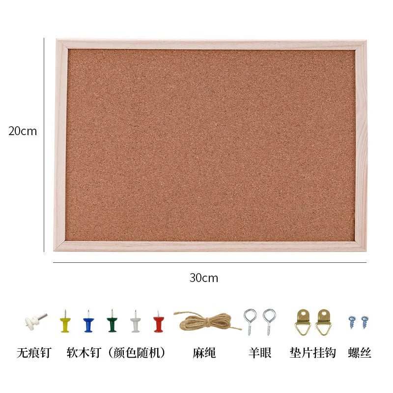 INS Cork Bulletin Board Message Board Decorative Display Board Decoration with Push Pins Photo Display Board Kitchen Cork Board - AMIR BAGS INDIA PRIVATE LIMITED