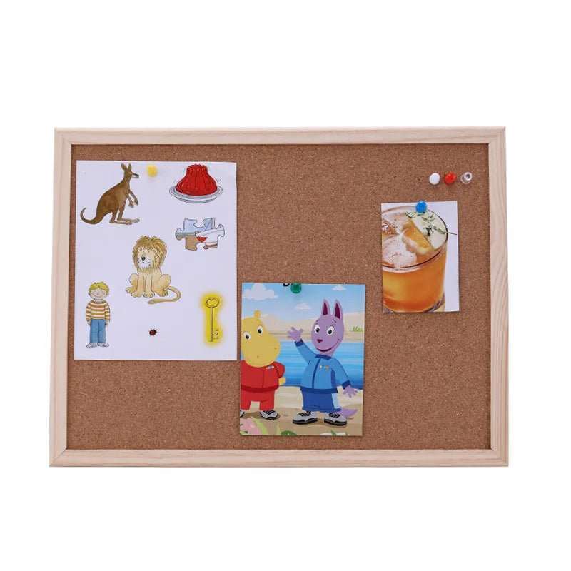 INS Cork Bulletin Board Message Board Decorative Display Board Decoration with Push Pins Photo Display Board Kitchen Cork Board - AMIR BAGS INDIA PRIVATE LIMITED