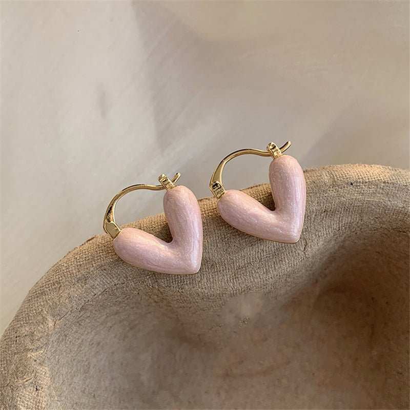 Ins Heart Love Earrings For Women Fashion Accessories Jewelry - AMIR BAGS INDIA PRIVATE LIMITED