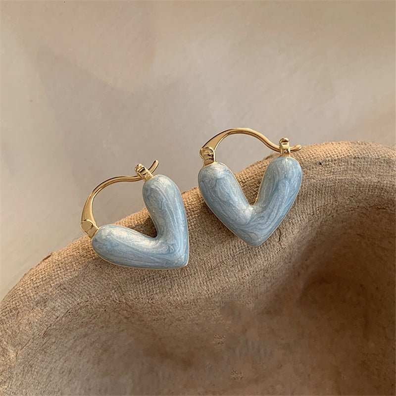 Ins Heart Love Earrings For Women Fashion Accessories Jewelry - AMIR BAGS INDIA PRIVATE LIMITED