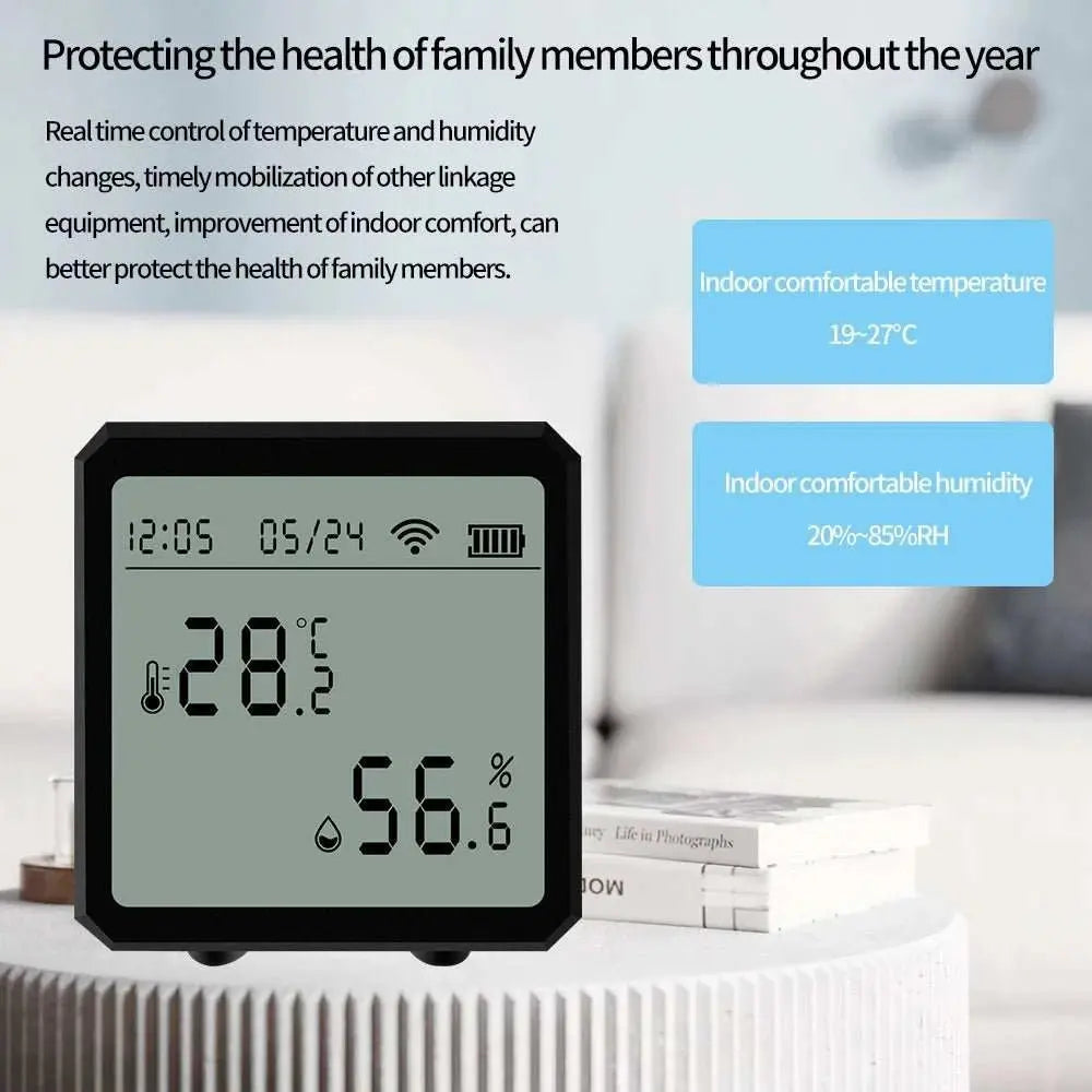 Intelligent APP Temperature and Humidity Tester LCD Digital Thermometer Hygrometer Indoor Temp Detector By Alexa Google - AMIR BAGS INDIA PRIVATE LIMITED