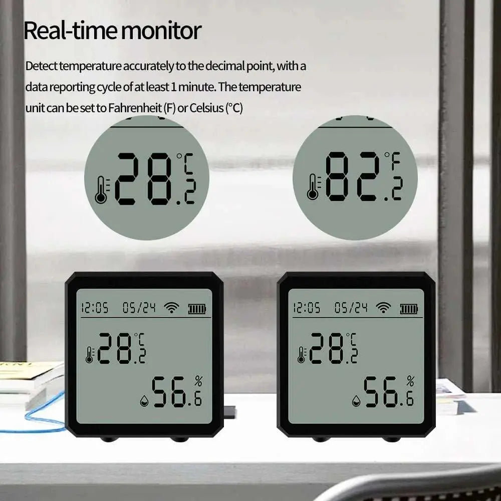 Intelligent APP Temperature and Humidity Tester LCD Digital Thermometer Hygrometer Indoor Temp Detector By Alexa Google - AMIR BAGS INDIA PRIVATE LIMITED
