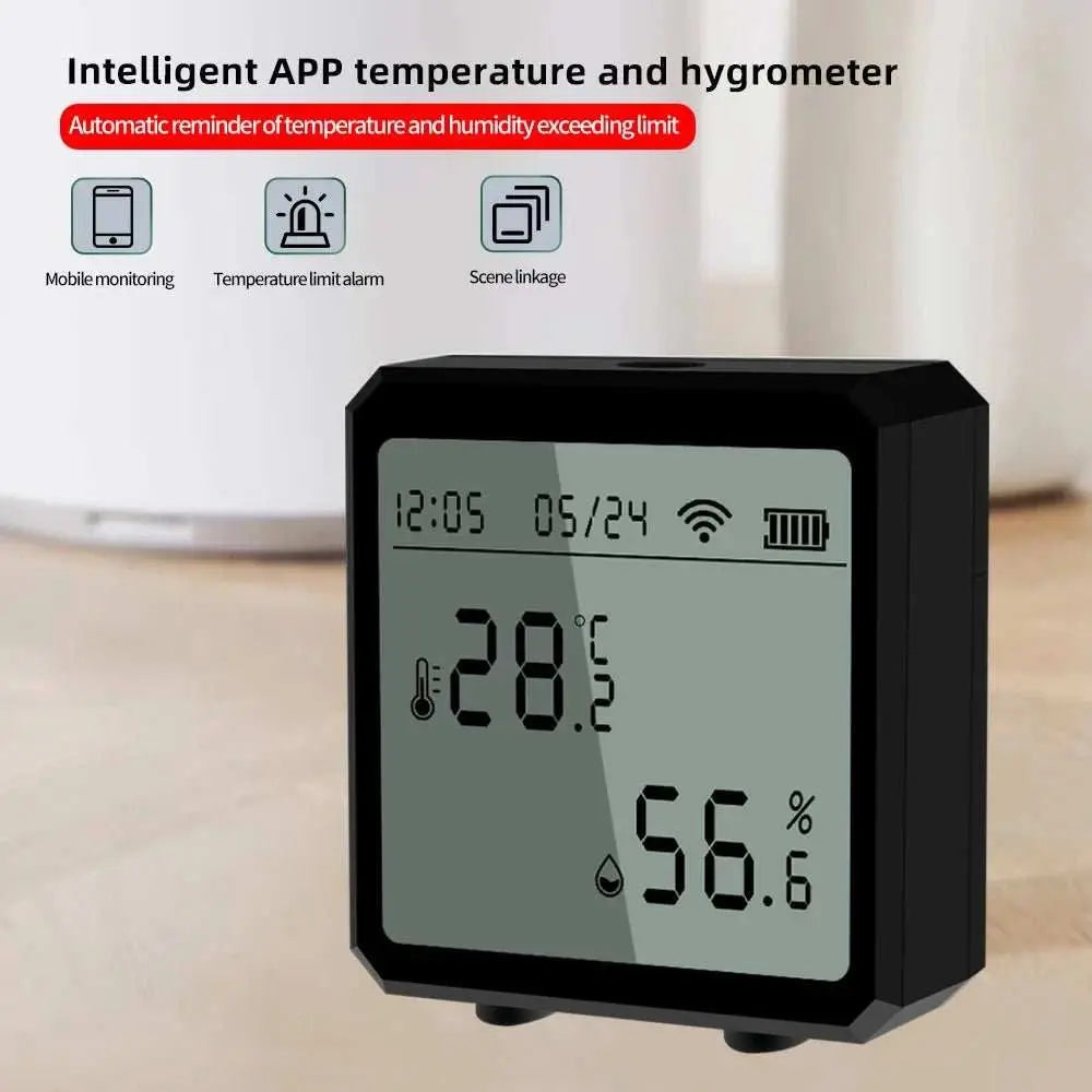 Intelligent APP Temperature and Humidity Tester LCD Digital Thermometer Hygrometer Indoor Temp Detector By Alexa Google - AMIR BAGS INDIA PRIVATE LIMITED