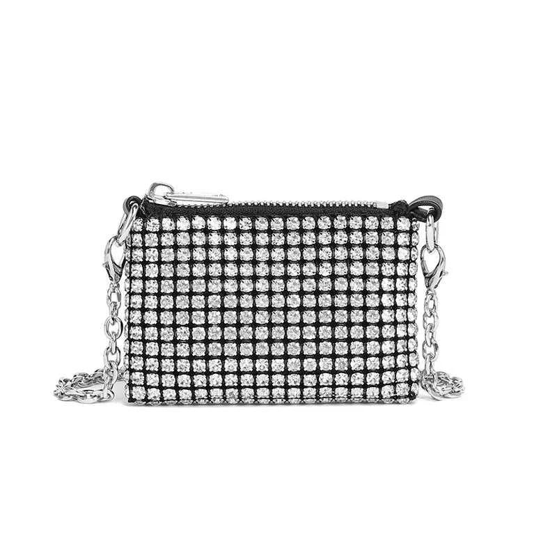 JIOMAY Small and Light Purses for Women Fashion Mini Crossbody Bag Rhinestone Casual Party Evening Bag Exquisite Mini Purse - AMIR BAGS INDIA PRIVATE LIMITED