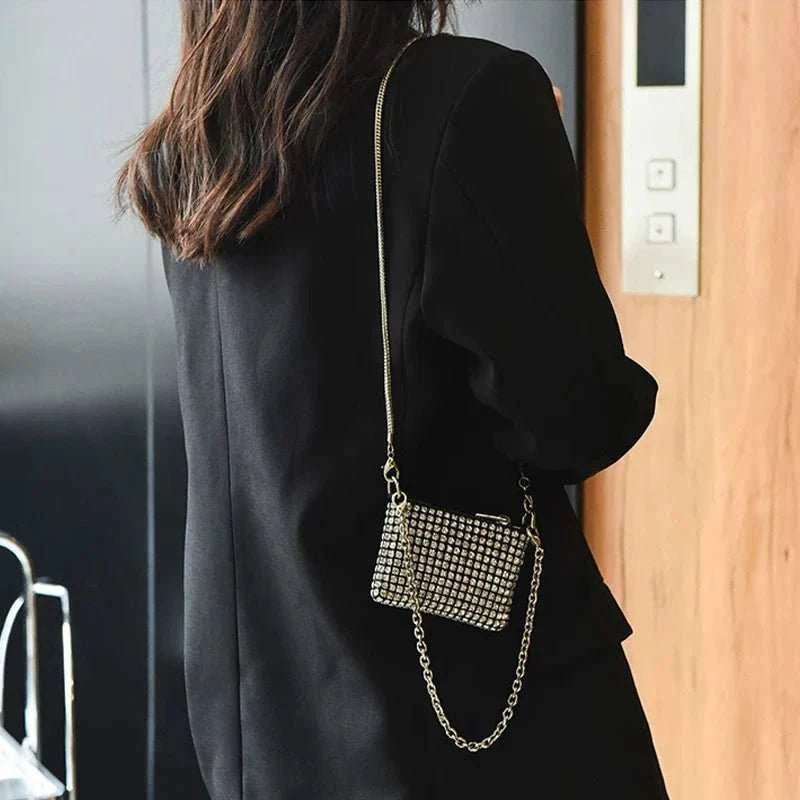 JIOMAY Small and Light Purses for Women Fashion Mini Crossbody Bag Rhinestone Casual Party Evening Bag Exquisite Mini Purse - AMIR BAGS INDIA PRIVATE LIMITED