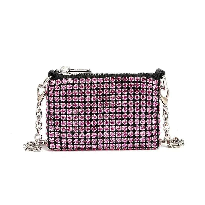 JIOMAY Small and Light Purses for Women Fashion Mini Crossbody Bag Rhinestone Casual Party Evening Bag Exquisite Mini Purse - AMIR BAGS INDIA PRIVATE LIMITED