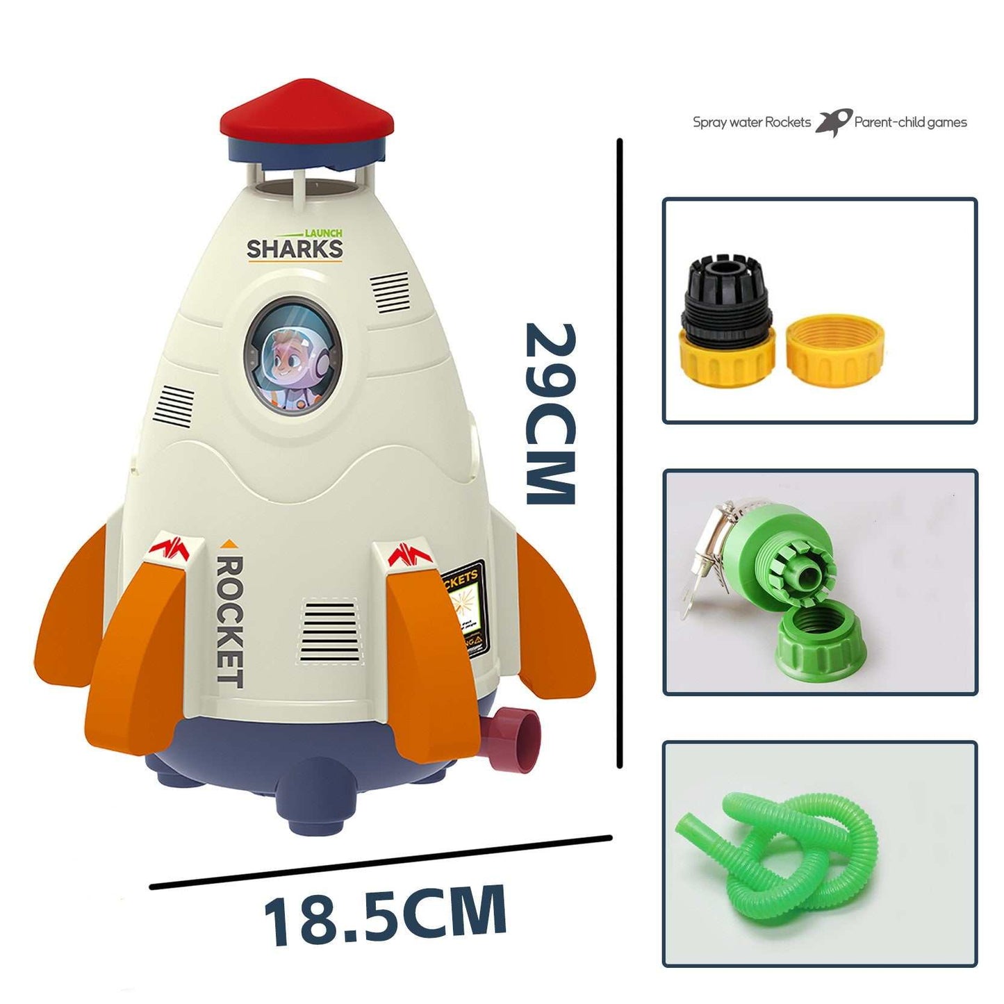 Kids Space Rocket Sprinkler Spinner - AMIR BAGS INDIA PRIVATE LIMITED