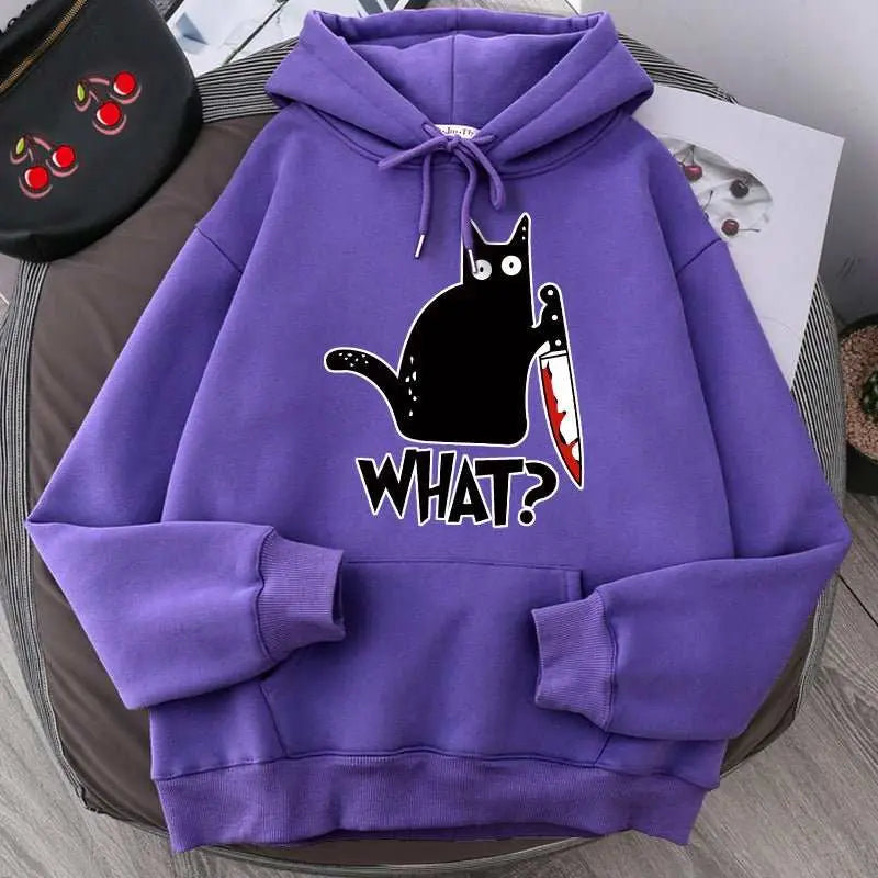 Killer Black Cat Surprised Hoodies MaleProduct information:Pattern: pattern Pocket Style: side seam sidekick Color: khaki, yellow, red, purple, gray, black, blue, navy blue No padding: no padding SuitableDropshipmanAMIR BAGS INDIA PRIVATE LIMITEDnull