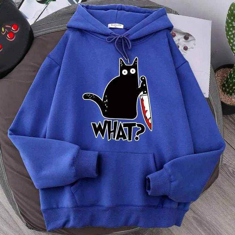 Killer Black Cat Surprised Hoodies MaleProduct information:Pattern: pattern Pocket Style: side seam sidekick Color: khaki, yellow, red, purple, gray, black, blue, navy blue No padding: no padding SuitableDropshipmanAMIR BAGS INDIA PRIVATE LIMITEDnull