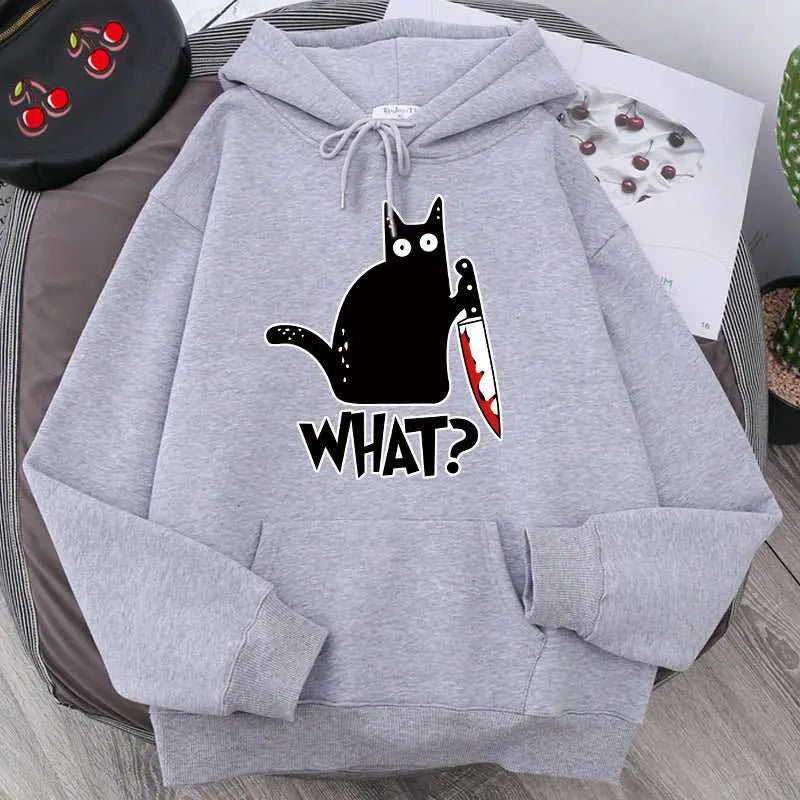 Killer Black Cat Surprised Hoodies MaleProduct information:Pattern: pattern Pocket Style: side seam sidekick Color: khaki, yellow, red, purple, gray, black, blue, navy blue No padding: no padding SuitableDropshipmanAMIR BAGS INDIA PRIVATE LIMITEDnull