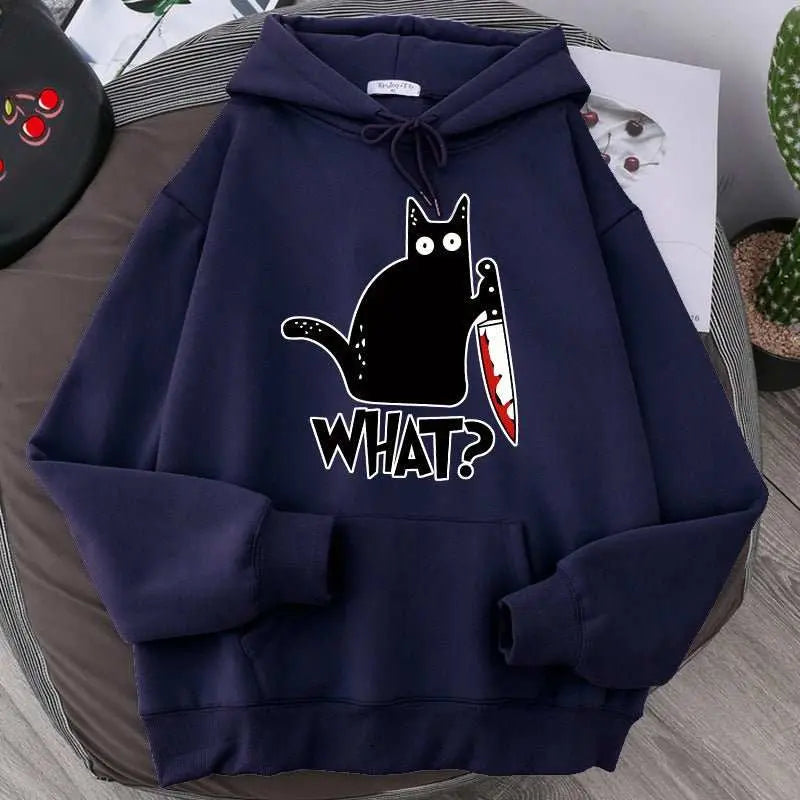 Killer Black Cat Surprised Hoodies MaleProduct information:Pattern: pattern Pocket Style: side seam sidekick Color: khaki, yellow, red, purple, gray, black, blue, navy blue No padding: no padding SuitableDropshipmanAMIR BAGS INDIA PRIVATE LIMITEDnull