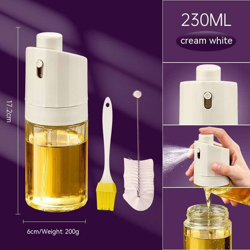 Kitchen Gadget 2 - in - 1 Glass Oil Bottle Press Oil Dispenser Barbecue Fuel Injector - AMIR BAGS INDIA PRIVATE LIMITED