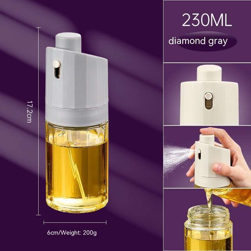 Kitchen Gadget 2 - in - 1 Glass Oil Bottle Press Oil Dispenser Barbecue Fuel Injector - AMIR BAGS INDIA PRIVATE LIMITED