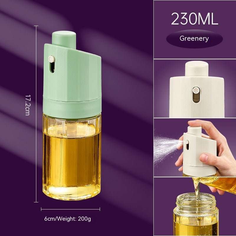 Kitchen Gadget 2 - in - 1 Glass Oil Bottle Press Oil Dispenser Barbecue Fuel Injector - AMIR BAGS INDIA PRIVATE LIMITED
