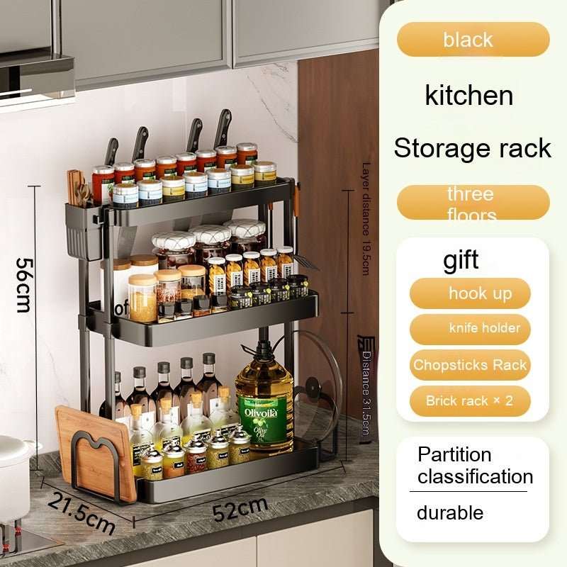 Kitchen Rack For Seasoning Multi - layer Storage Kitchen Supplies - AMIR BAGS INDIA PRIVATE LIMITED